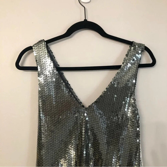 Aqua Capsule Gunmetal Sequin Gray Bodycon Formal Dress Size Small NWT - Picture 4 of 10